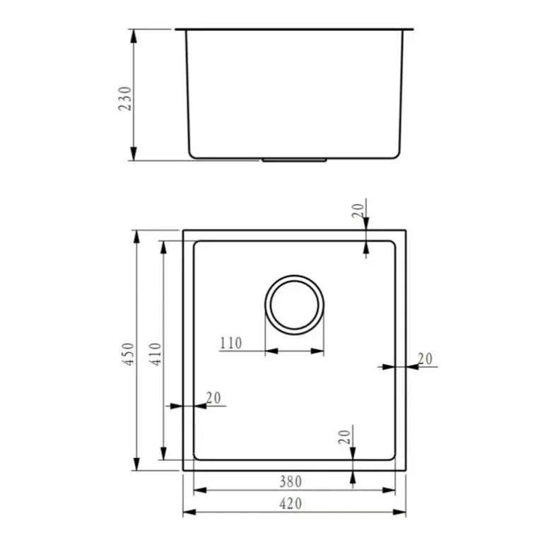 Fidelis FSD-23622HC-NBK Honeycomb Stainless Steel Sink - view 2